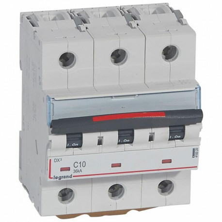 Disjoncteur DX³ - tétrapolaire - courbe C -36 kA - courbe C - 16A - 4,5 modules