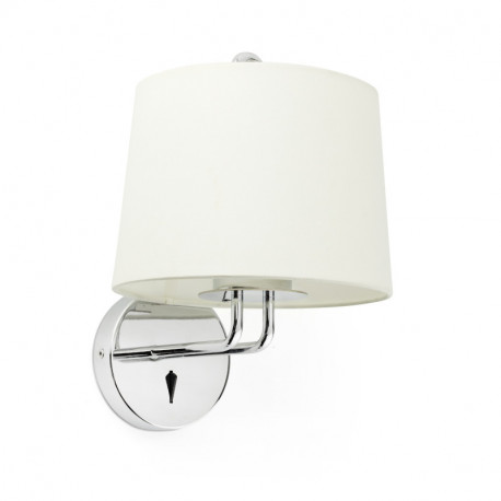 Lampe applique Montreal par Faro - Chrome/blanc - Sans ampoule - E27