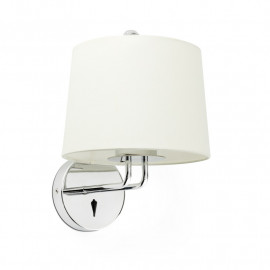 Lampe applique Montreal par Faro - Chrome/beige - Sans ampoule - E27