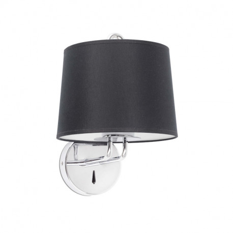 Lampe applique Montreal par Faro - Chrome/noire - Sans ampoule - E27