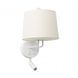 Lampe applique avec liseuse Montreal par Faro - Blanc/blanc - Sans ampoule - E27
