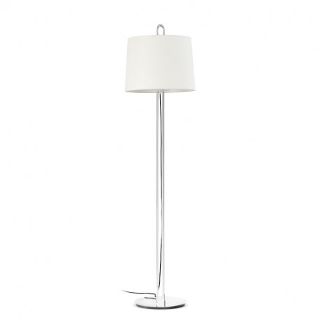 Lampadaire Montreal Faro - Chrome/blanc - Sans ampoule - E27