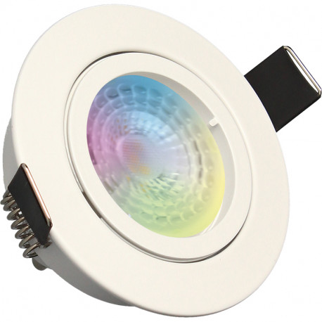 Spot connecté LED Smart Saphyr Arlux - 5W - RGB/Blanc - 350lm - IP20 - Blanc