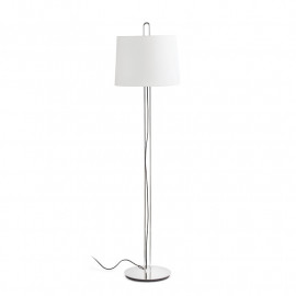 Lampadaire Montreal Faro - Chrome/beige - Sans ampoule - E27