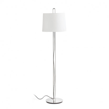 Lampadaire Montreal Faro - Chrome/beige - Sans ampoule - E27