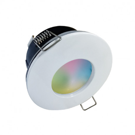 Spot LED à encastrer Smart Amber Arlux - 5W - RGB/Blanc - 350lm - IP65 - Blanc