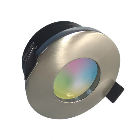 Spot LED à encastrer Smart Amber Arlux - 5W - RGB/Blanc - 350lm - IP65 - Acier