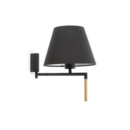 Lampe applique Ron par Faro - Gris foncé/noir - Sans ampoule - E27