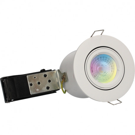Spot LED encastrable Smart Birdy Arlux - 5W - RGB/Blanc - 380lm - IP20 - Blanc