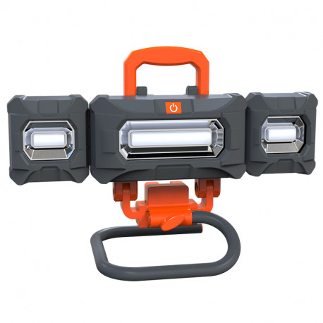 Projecteur 3 têtes Série V Arlux - 45W - 3800lm - IP54 - Anthracite/Orange