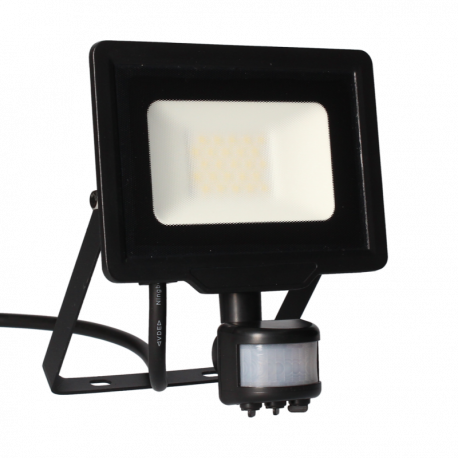 Projecteur LED avec détecteur IR Slim FLD85 Arlux - IP44 - 50W - 4000K - Noir