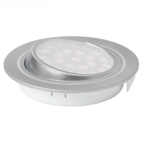 Kit 3 spots orientables pour meubles Pluton d'Arlux - 2W - 4000K - Ø70mm - Acier brossé