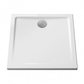 Receveur de douche Belo II ultra-plat antigliss Aquance - 100x80cm - A poser ou encastrer - Blanc