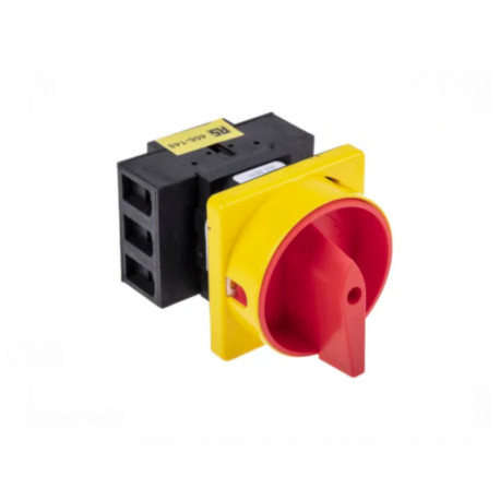 Coupe-circuit RS PRO - 3 pôles - 25A - 11kW - Rouge/ Jaune