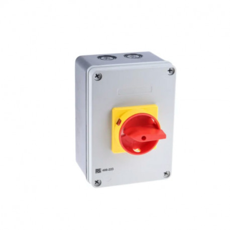 Coupe-circuit RS PRO - 4 pôles - 63A - 22kW - Rouge/ Jaune