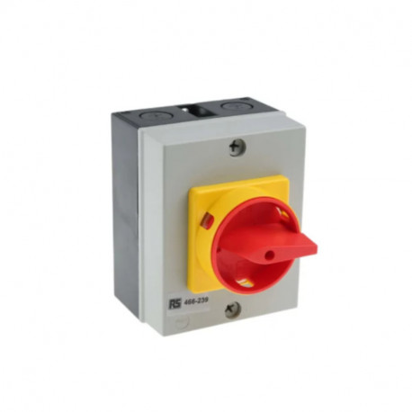 Coupe-circuit RS PRO - 4 pôles - 40A - 15kW - Rouge/ Jaune