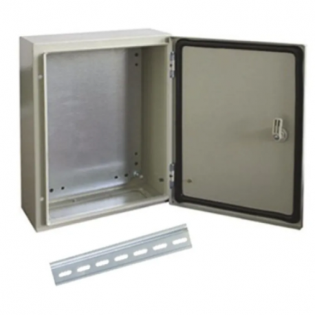 Coffret mural étanche RS PRO - Avec rail DIN - 800 x 600 x 210mm - Acier - Gris