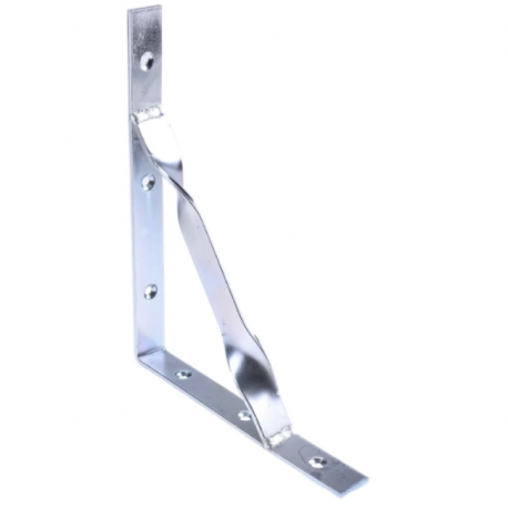 Equerre de fixation à angle droit RS PRO - Support torsadé - 6 trous - 200 x 250mm x 25mm - Acier zingué