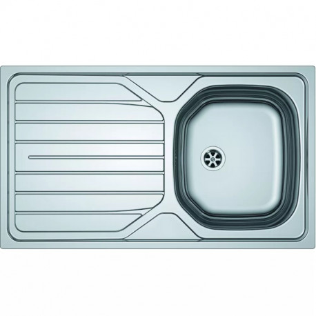 Évier Renova Franke - A encastrer - 1 cuve 1 égouttoir - 860x500mm - Inox lisse