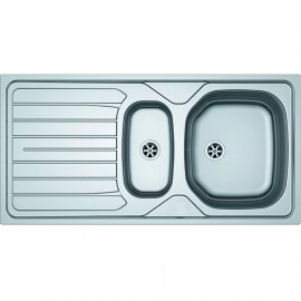 Évier Renova Franke - A encastrer - 1 cuve 1/2 & 1 égouttoir - 1000x500mm - Inox
