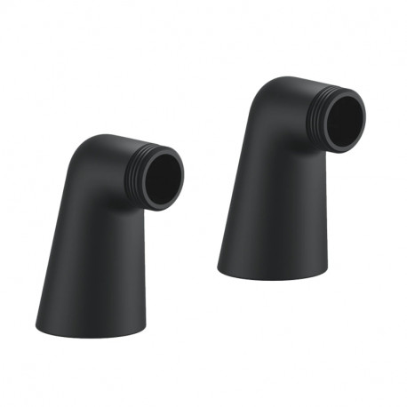Kit 2 raccords colonnettes bain-douche Aquance - Noir mat