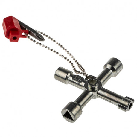 Clé en croix de commande RS PRO - 4 Profils - Aluminium