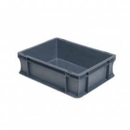 Bac gerbable Europe RS Pro - 10L - Sans couvercle - Polypropylène - Gris