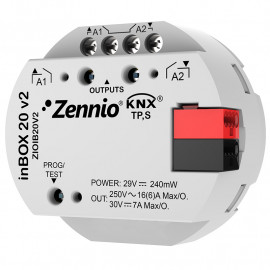 Actionneur encastré multifonctions KNX Zennio - ZIOIB20V2 - 2 sorties 16A