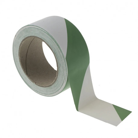 Ruban de marquage adhésif RS Pro - Longueur 33m - Largeur 50mm - Vert/Blanc