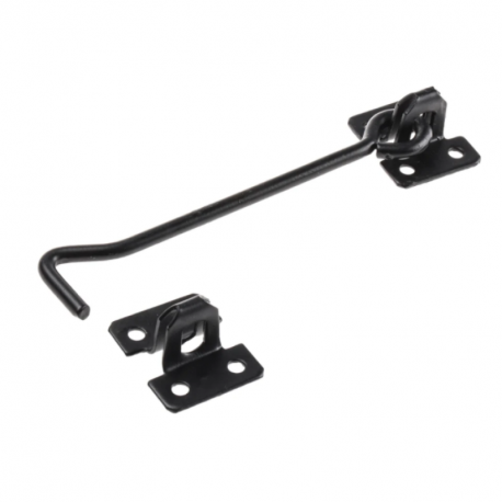 Crochet de porte RS PRO - Acier epoxy - Noir