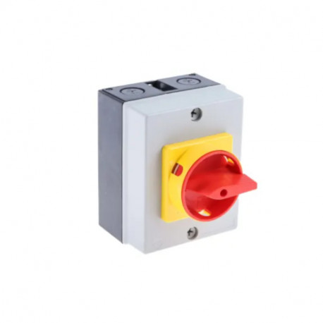 Coupe-circuit étanche RS PRO - 3 pôles - 20A - 11kW - Rouge/ Jaune