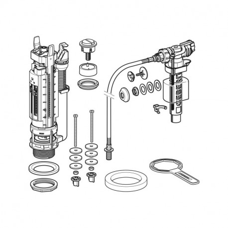 Geberit Mécanisme Type 290 Double Touche – Remplacement Pour Chasse D’eau Allia, Installation Facile !