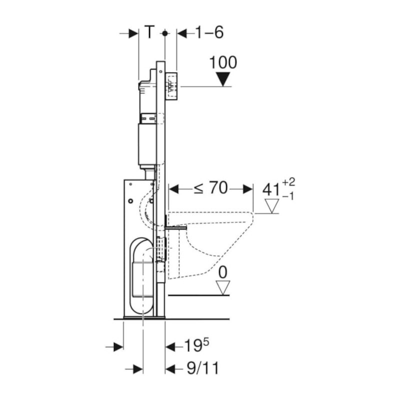 [457.570.00.1- Geberit] - Bâti support pour WC Geberit - DuofixBasic ...
