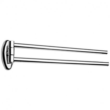 Porte-serviettes 2 barres mobiles Pellet - Longueur 400mm - Chromé