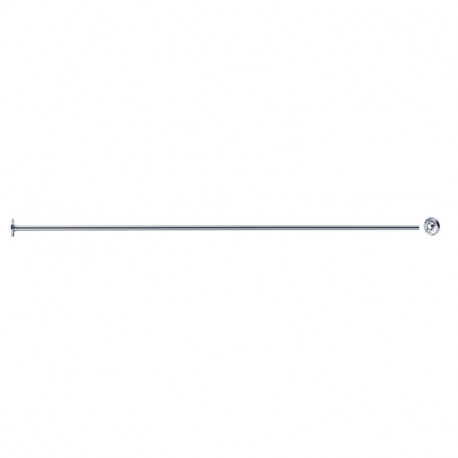 Porte-rideaux droit Pellet - Ø16 mm - Longueur 1000 mm - Chromé