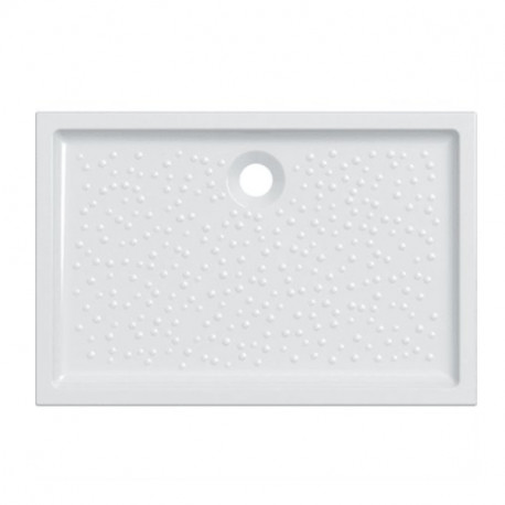 Receveur de douche rectangulaire Bastia Geberit - À encastrer - 80x120cm - Blanc brillant