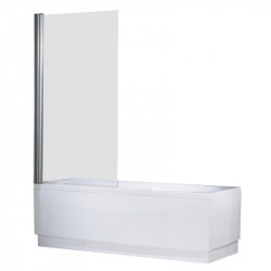 
                                    Paroi de baignoire Aurora Novellini - 1 panneau pivotant  - Transparent - Blanc
                                