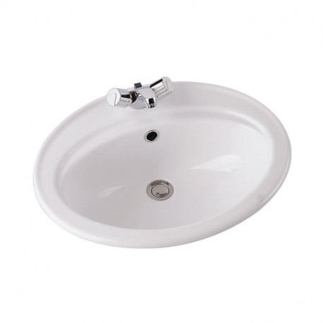 Vasque ronde lavabo Ulysse Porcher - 56 x 46cm - Blanc
