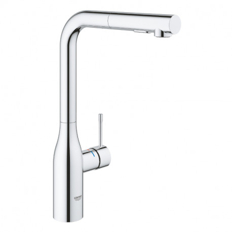 Mitigeur évier Essence Grohe - Mousseur extractible - Monocommande - Chrome - Gamme Professionnelle