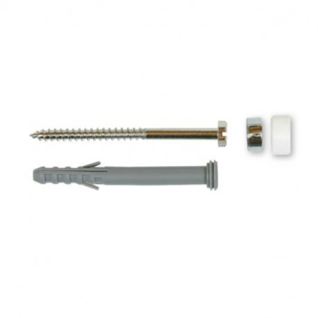 Fixation WC et bidet avec chevilles longues ING Fixations - Capuchons chromes - Longueur 60mm