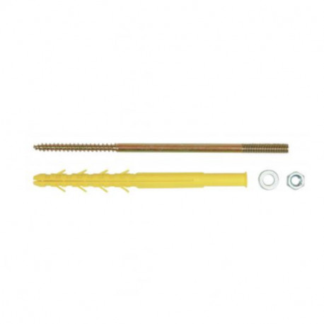 Sachet de 2 chevilles radiateur léger ING Fixations - Pour doublage plaque de plâtre + isolant - Longueur 240mm
