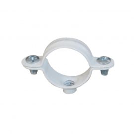 Boîte de 50 colliers simples ING Fixations - Acier revêtement blanc - ø16mm