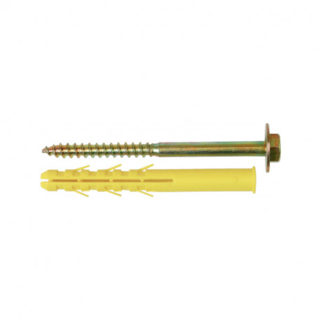 Sachet de 4 Chevilles chauffe-eau ING Fixations - Parpaing ou brique creuse - Longueur 130mm - ø14