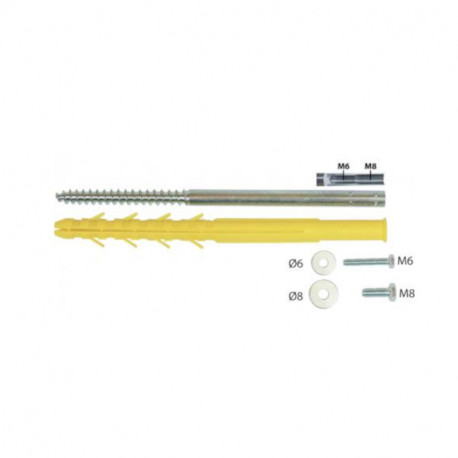 Sachet de 2 chevilles universelles M6 et M8 ING Fixations - Longueur 240mm - ø12