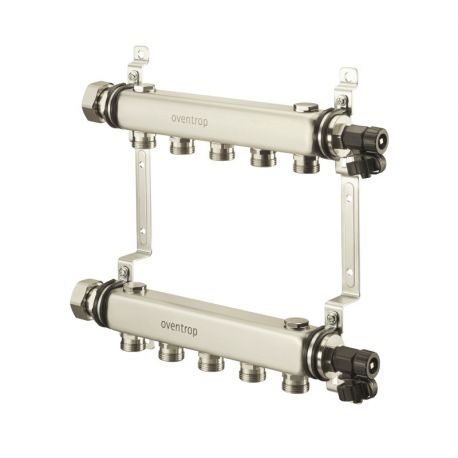 Distributeur pour raccordement radiateur Multidis SH Oventrop - Acier - Pour 3 circuits