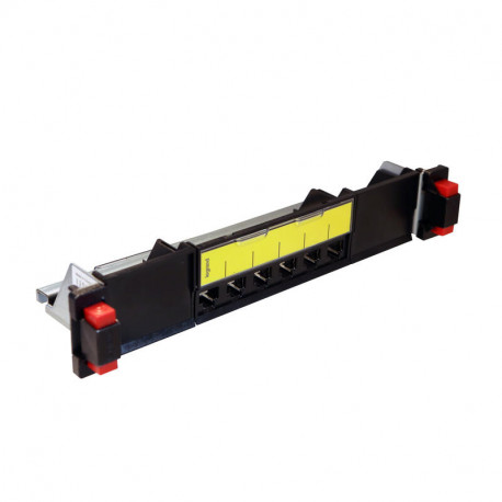 Panneau de brassage LCS³ 10" droit 1U Legrand - Cat 5e à 8 à équiper - 6 connecteurs RJ45