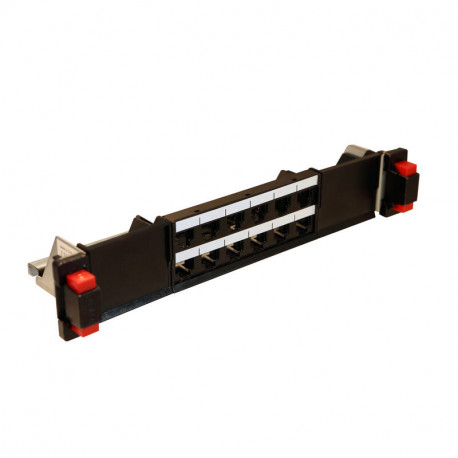 Panneau de brassage LCS³ 10" droit 1U Legrand - Cat 5e à 8 à équiper - 12 connecteurs RJ45