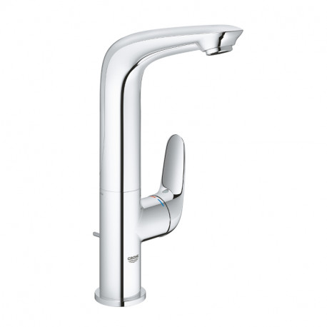 Mitigeur lavabo Eurostyle Grohe - Mousseur 5,7 l/min - Taille L - Chrome - Gamme Professionnelle