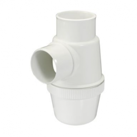 Siphon de lavabo Nicoll - Entrée verticale - Ø32mm - A joint - avec garde d'eau - PVC - Blanc