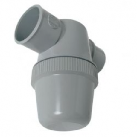 Siphon de lavabo Nicoll - Entrée horizontale - Ø40mm - A coller - PVC - Gris